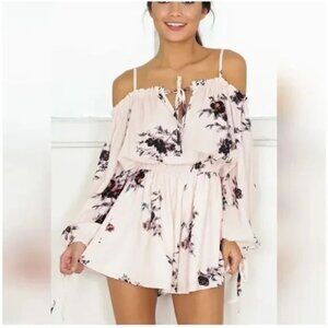 Free People Peach So Divine Romper Women Size XS